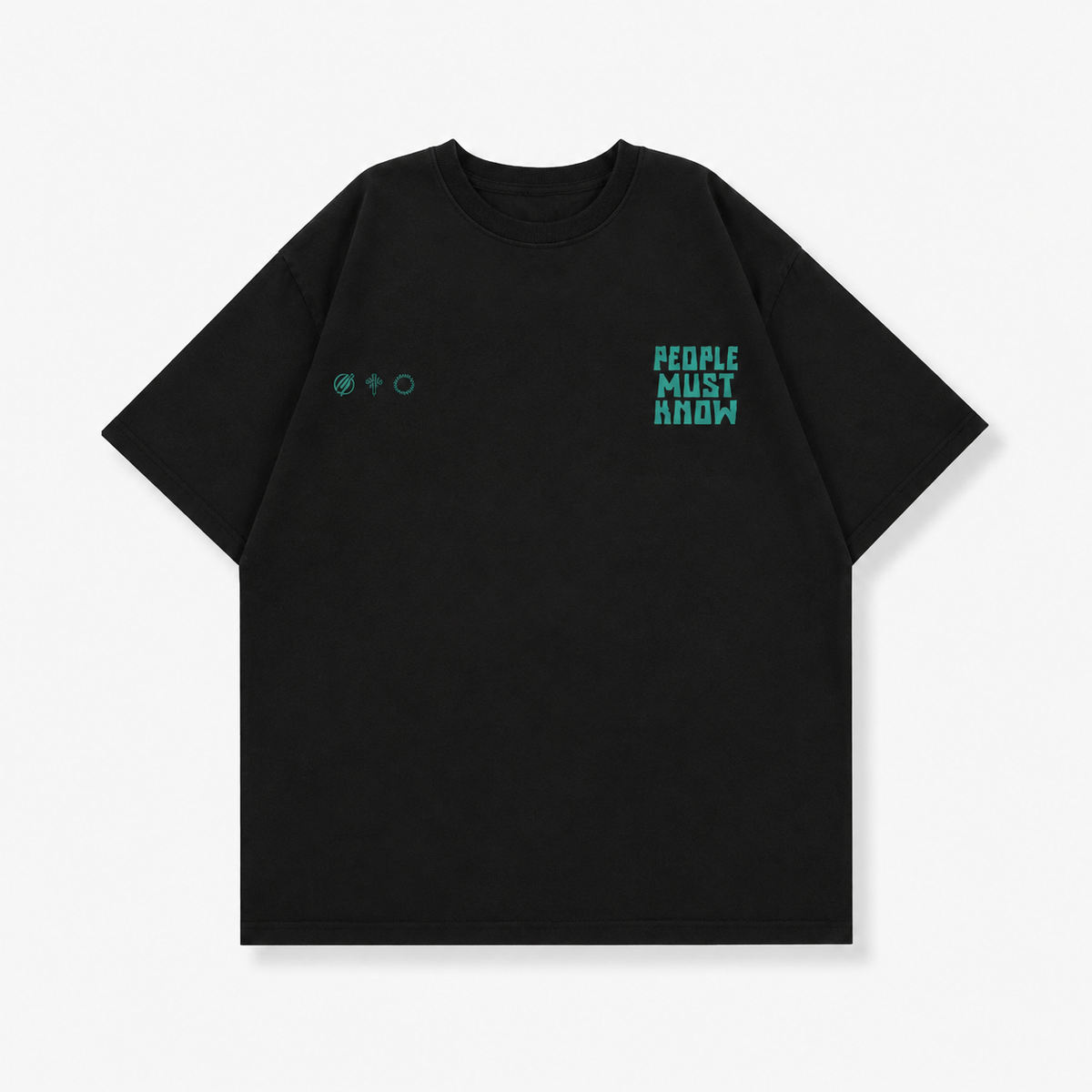 People Must Know Oversized Shirt (Black)