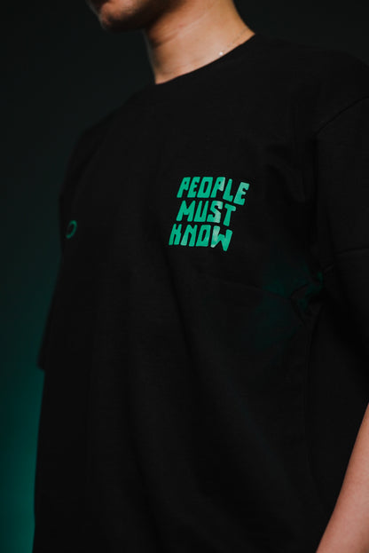 People Must Know Oversized Shirt (Black)