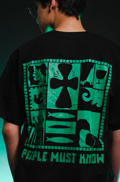 People Must Know Oversized Shirt (Black)
