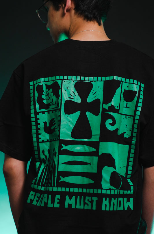 People Must Know Oversized Shirt (Black)