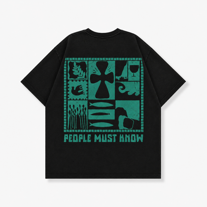 People Must Know Oversized Shirt (Black)