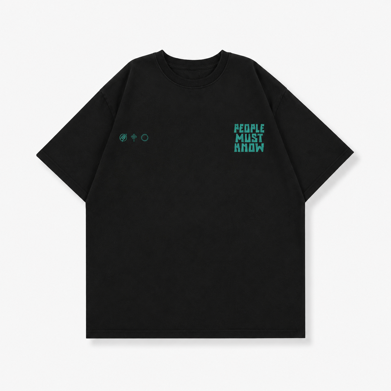 People Must Know Oversized Shirt (Black)