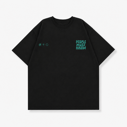 People Must Know Oversized Shirt (Black)