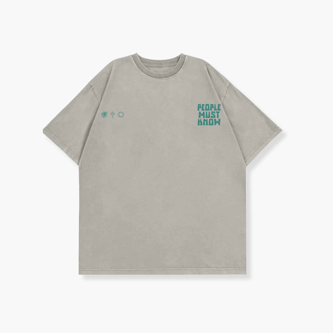 People Must Know Oversized Shirt (Grey)